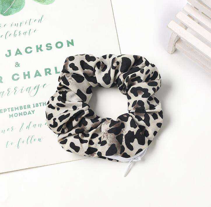 New Velvet Tencel Zipper Pocket Hairband Elastic  Accessories