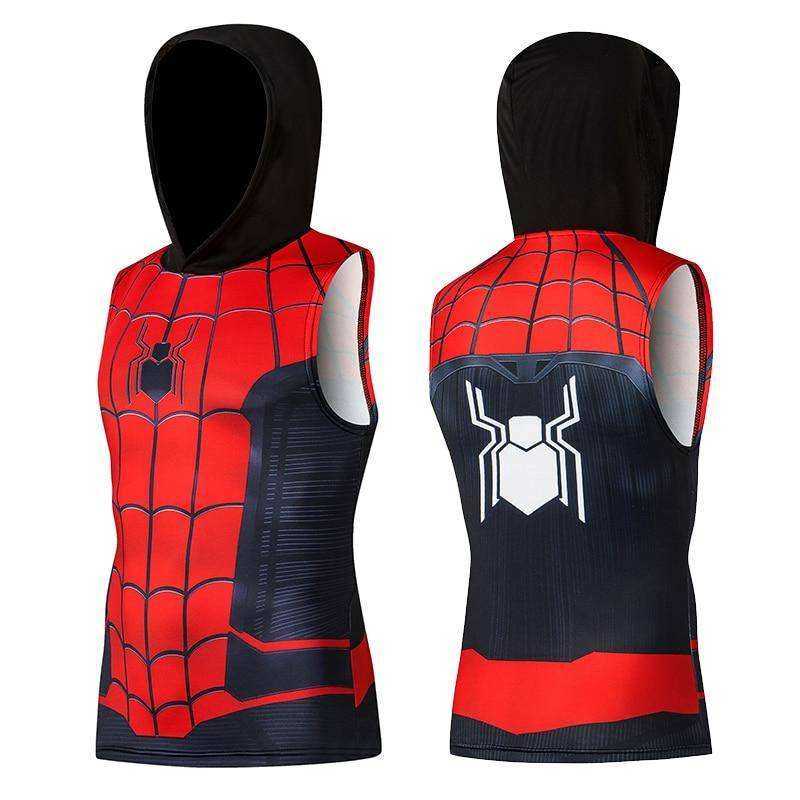 Superhero 3D Printing Bodybuilding Tank Top Men Sleeveless Hoodies Vest