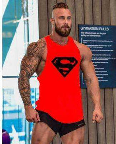 Men Undershirt Skull Bodybuilding Fitness Stringer Tank Tops