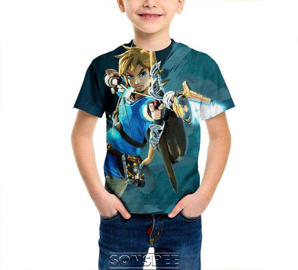 Legend of Zelda Breath of the Wild Kids Casual T-shirts Short