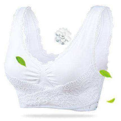 Wome Padded Lace Vest Seamless Sports Push Up Bra