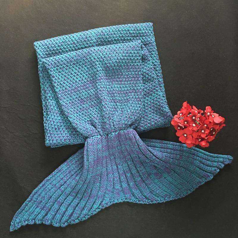 Soft All Seasons Knitted Mermaid Tail Blanket