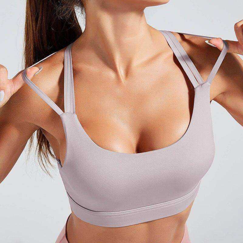 Aesthetic Sports Bra With Cross Strap For Women