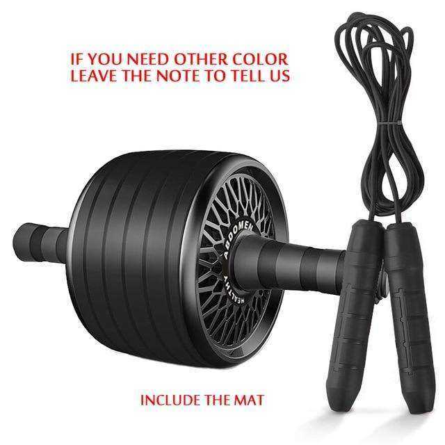 2 in 1 Ab Roller&Jump Rope No Noise for Arm Waist Leg Exercise Gym Fitness Equipment