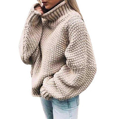 Knitted Turtleneck Women Sweater