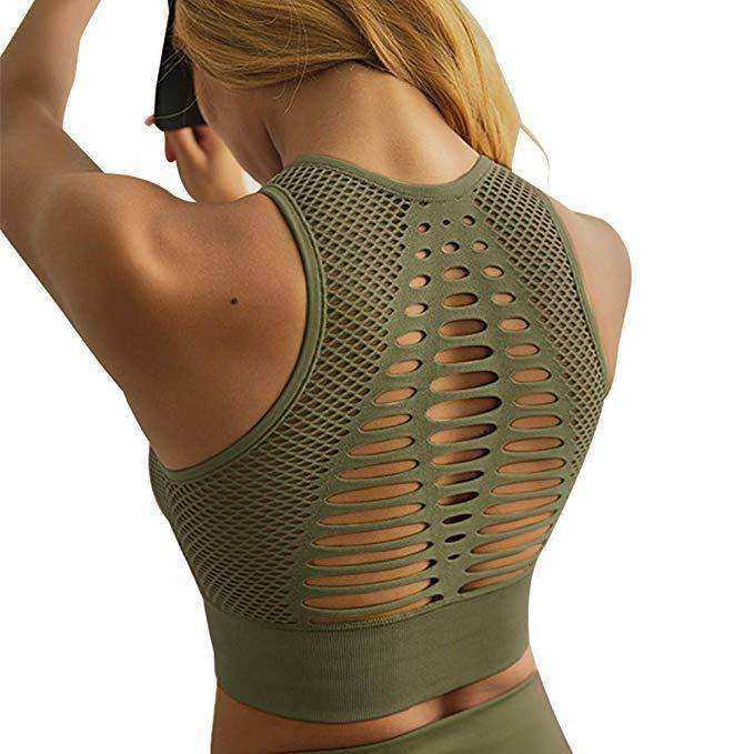 Aesthetic Mesh Sports Bra Tank Top For Women
