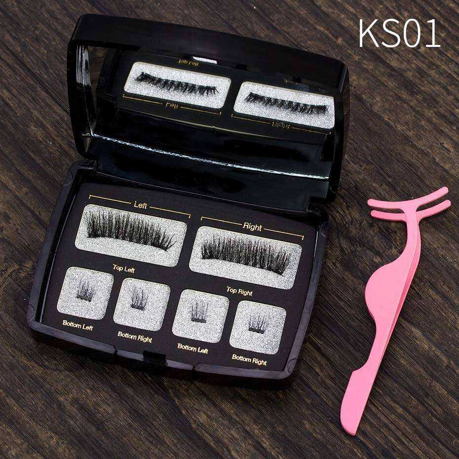 4 Pieces Comfortable Magnetic Natural False Eyelashes