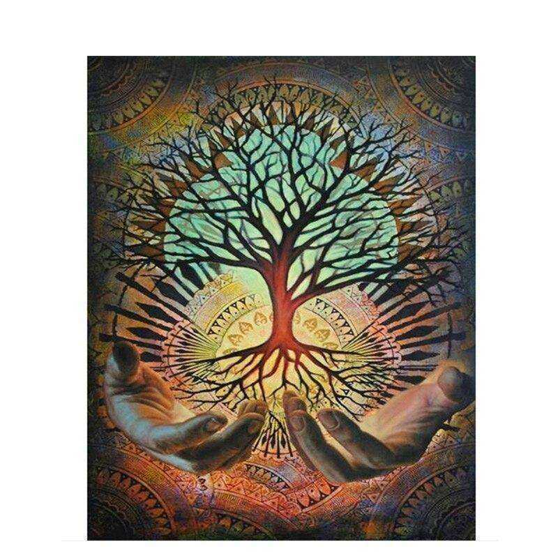 DIY Framed Painting Four Seasons Tree For Home Adults Room Decoration