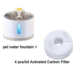 2.4L Automatic Water Fountain LED Electric Mute Drinking Pet Bowl Dispenser