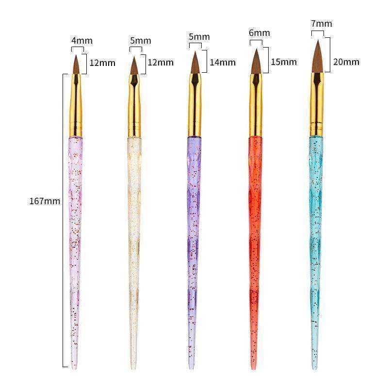 Aesthetic Nail Art Crystal Brush UV Gel Builder
