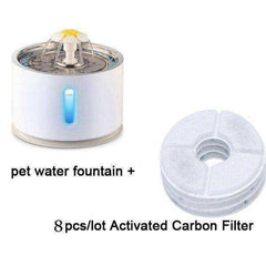 2.4L Automatic Water Fountain LED Electric Mute Drinking Pet Bowl Dispenser