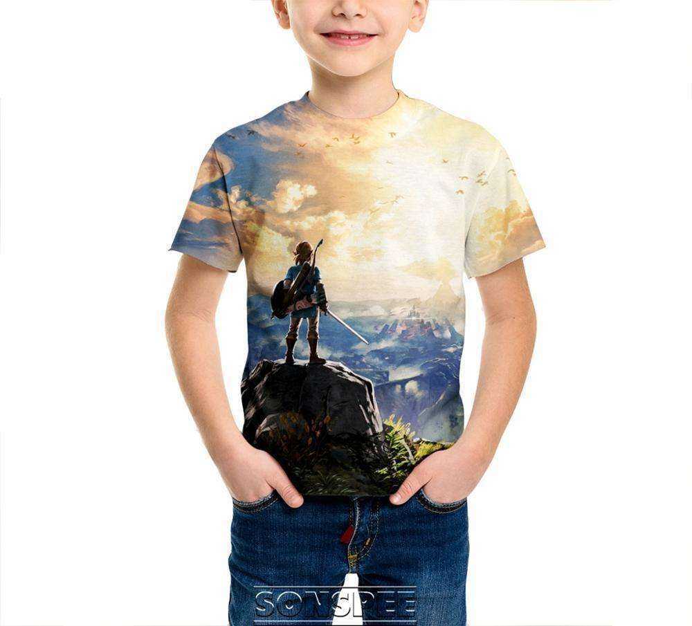 Legend of Zelda Breath of the Wild Kids Casual T-shirts Short