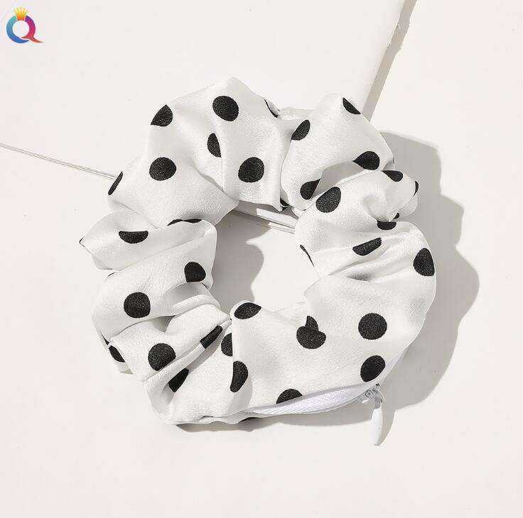 New Velvet Tencel Zipper Pocket Hairband Elastic  Accessories