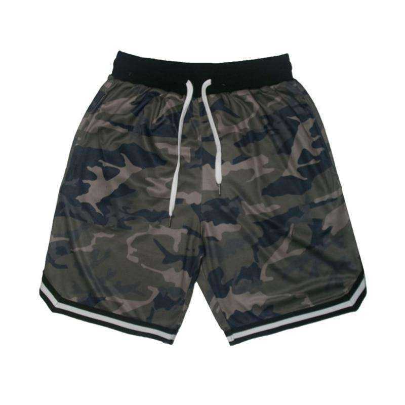 New Men's Fitness Camouflage Sports Shorts