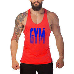 Men's Y Back Brand Bodybuilding and Fitness Clothing Cotton sleeveless shirts