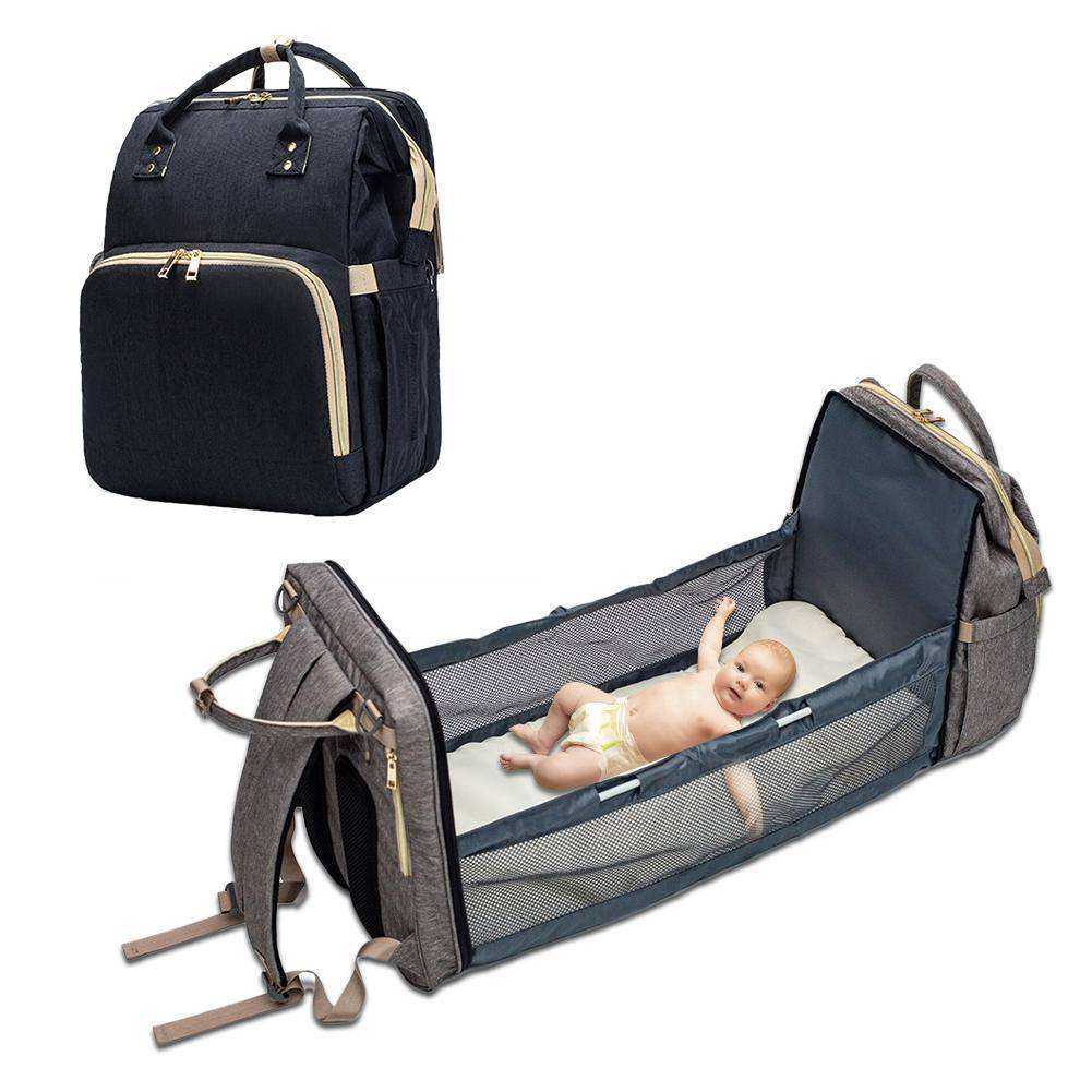 Multi-purpose Storage Travel Bag Convertible Baby Diaper Bag Bed