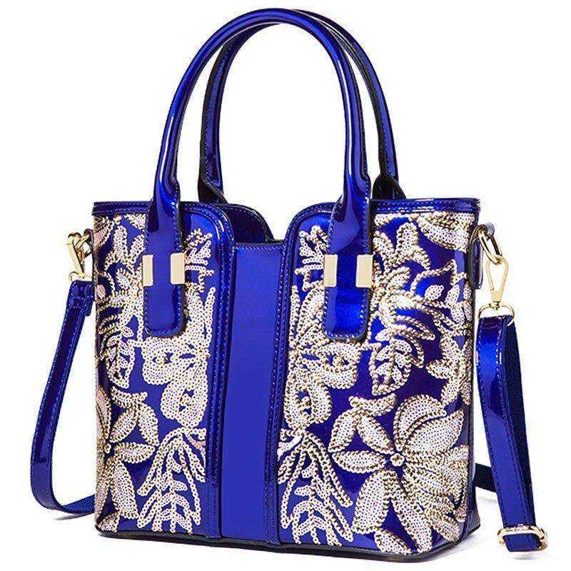 Luxury Fashion High Quality  Appliques Flower Women's Bag