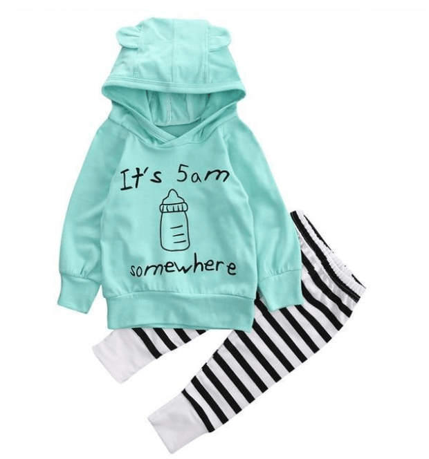 It's 5 AM Somewhere 2 Pieces Baby Sweatshirt Pants