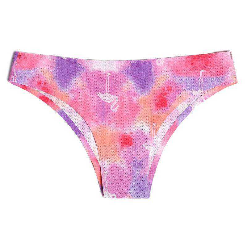 Aesthetic Print Mesh Super Breathable Seamless Women Sexy Panties
