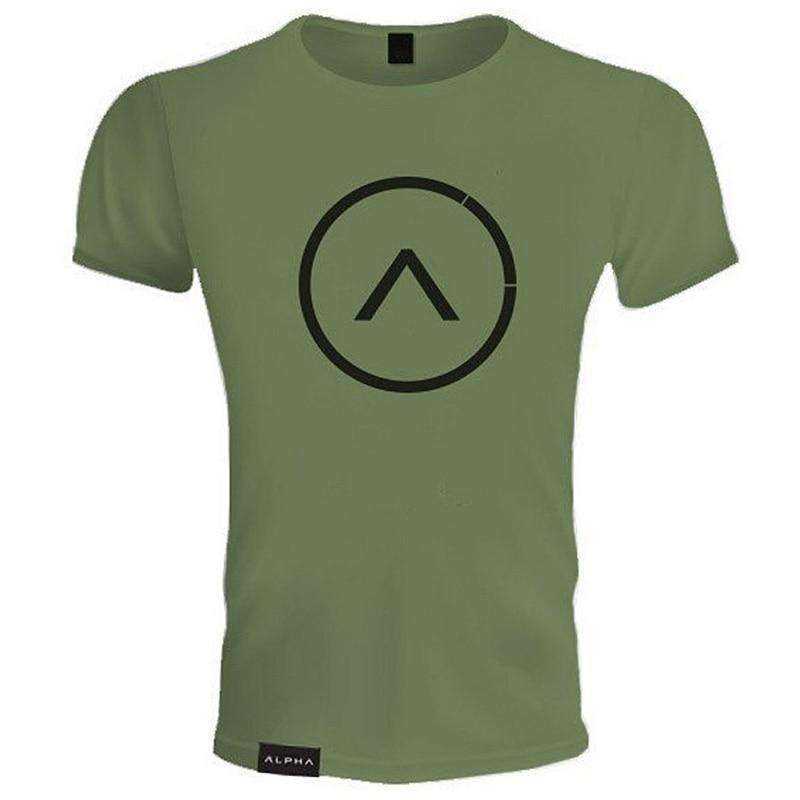 Sports Fitness Fashion Letter Printing Men's Short Sleeve T-shirt
