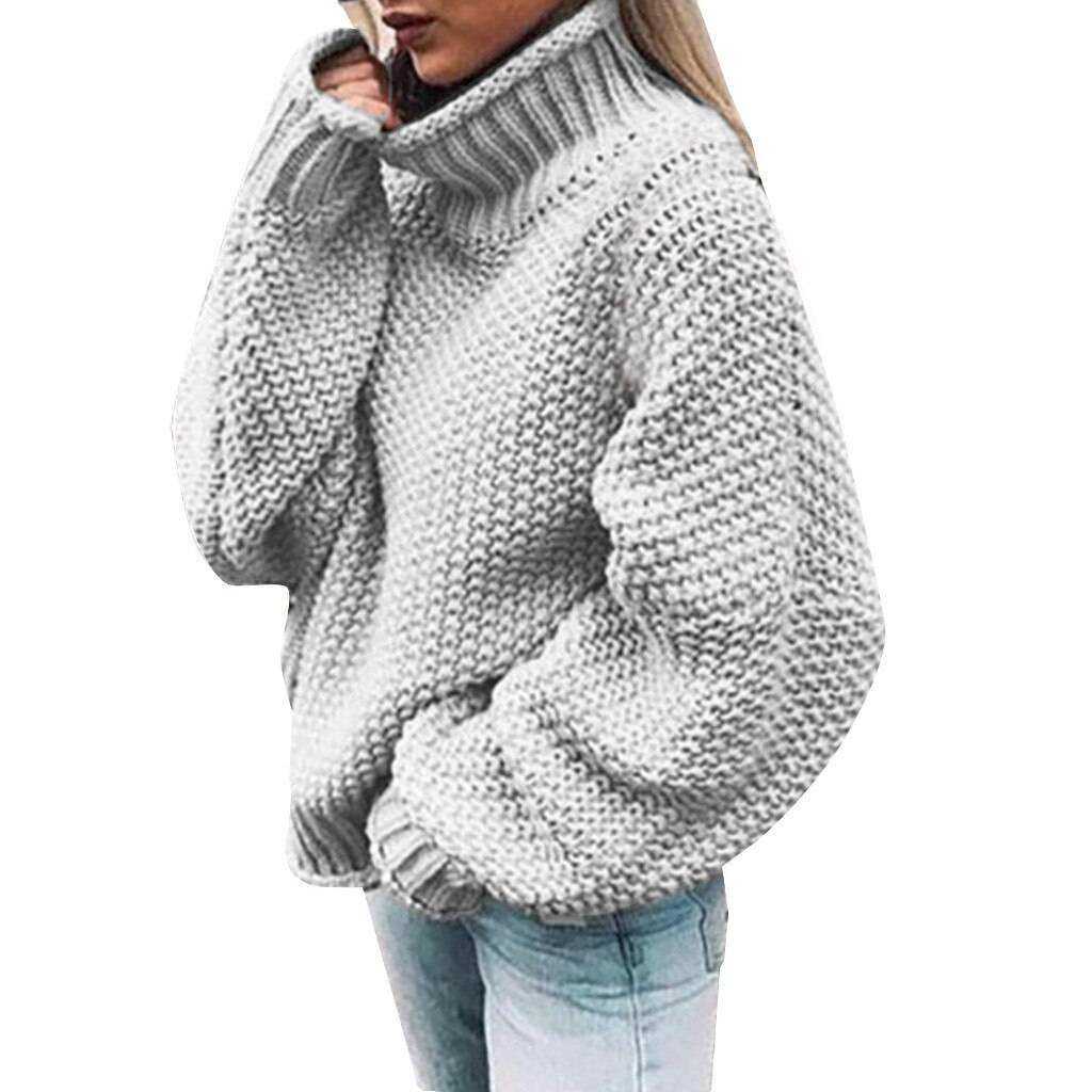 Knitted Turtleneck Women Sweater
