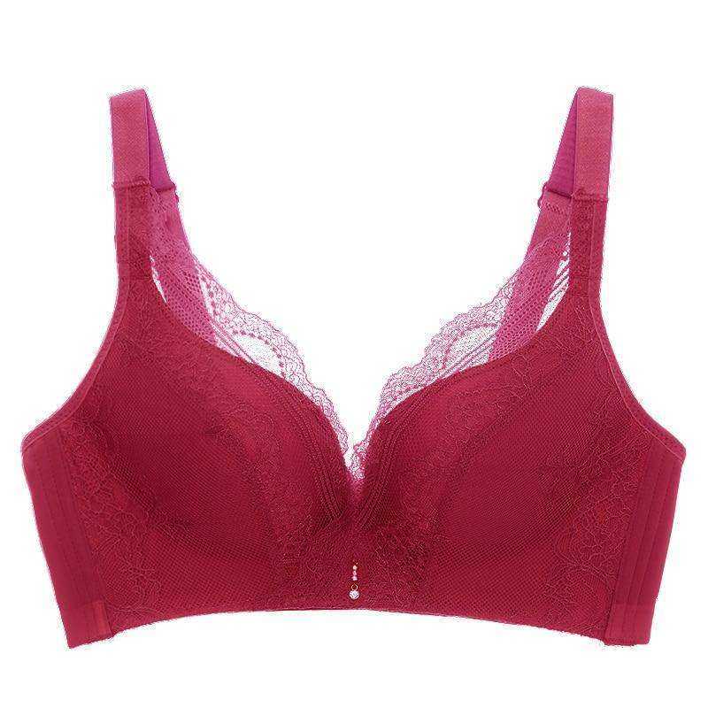 Sexy High Shoulder Strap Exquisite Lace Noodle Push-Up Four Buckle Bra
