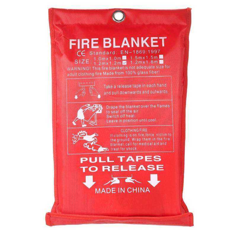 Fire Blanket Fiberglass Sealed Retardant Emergency