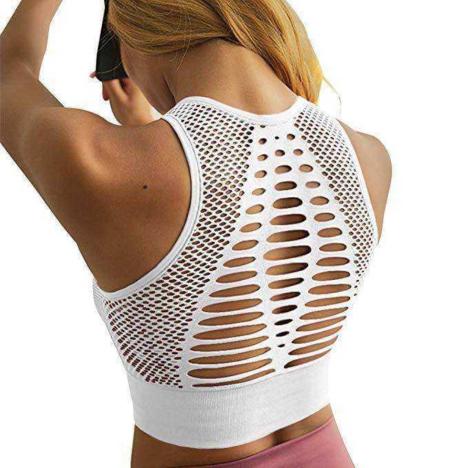 Aesthetic Mesh Sports Bra Tank Top For Women