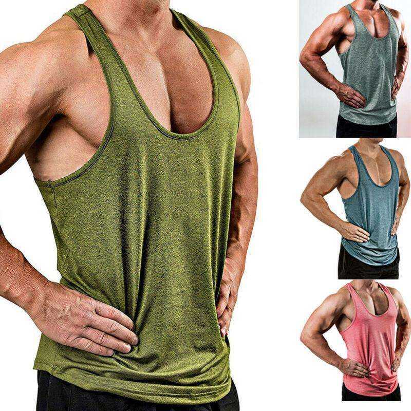 Men's Plus Size Gym Clothing Muscle Sleeveless Tank Tops Shirt