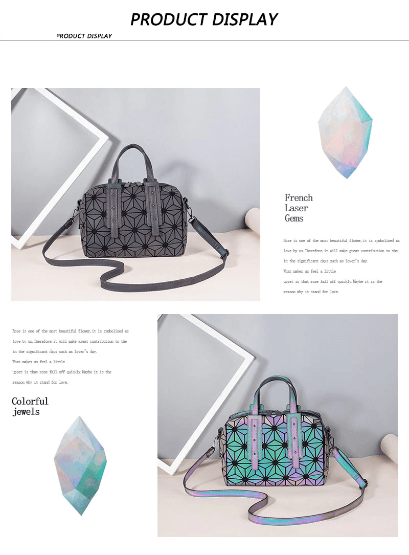 Luminous Geometric Women's Crossbody Shoulder Handbags