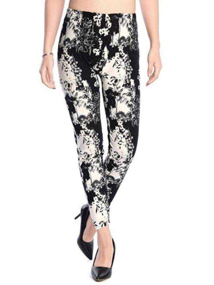 Women Comic Cartoon Printed  High Stretch Punk Rock Leggings