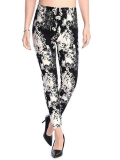 Women Comic Cartoon Printed  High Stretch Punk Rock Leggings