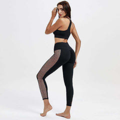 High Waisted Bum Scrunch Mesh Patchwork Workout Leggings