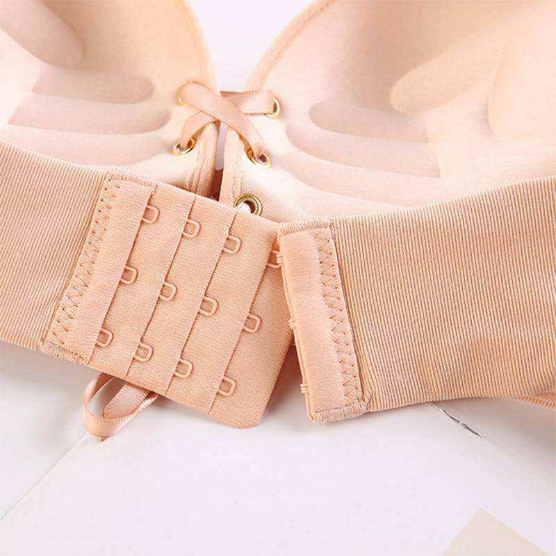 Women Floral Seamless Lace Strapless Push Up Bra Invisible Wireless Lingerie Underwear
