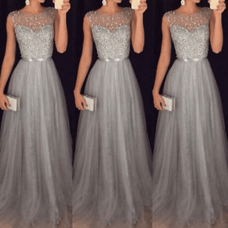 Aesthetic 2020 Goddess Prom Dress Beautiful Evening Gown Sequin