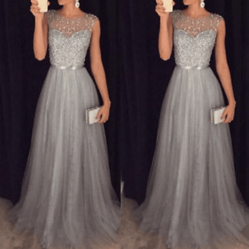 Aesthetic 2020 Goddess Prom Dress Beautiful Evening Gown Sequin