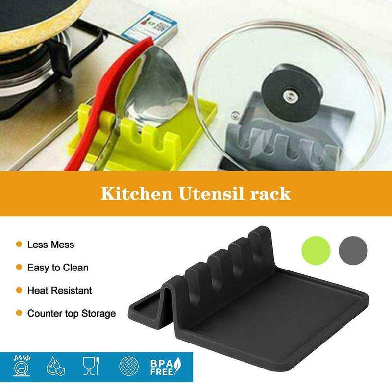Silicone Utensil Rest Drip Pad Heat-Resistant Rack Shelf