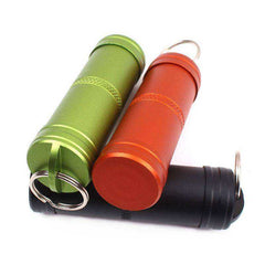 Waterproof Aluminum Alloy Medicine Sealed Can Bottles with Keychain