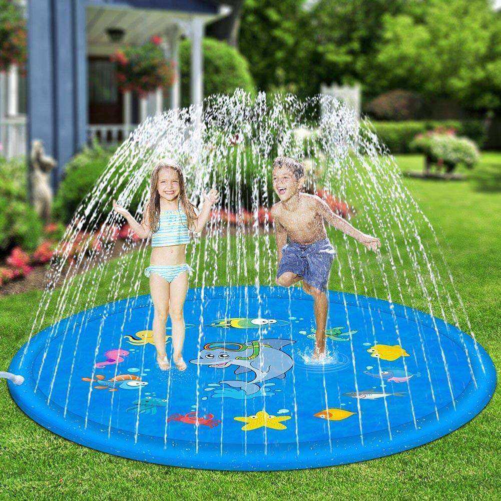 Kids Outdoor Lawn Beach Sea Animal Inflatable Water Sprinkler Play Mat