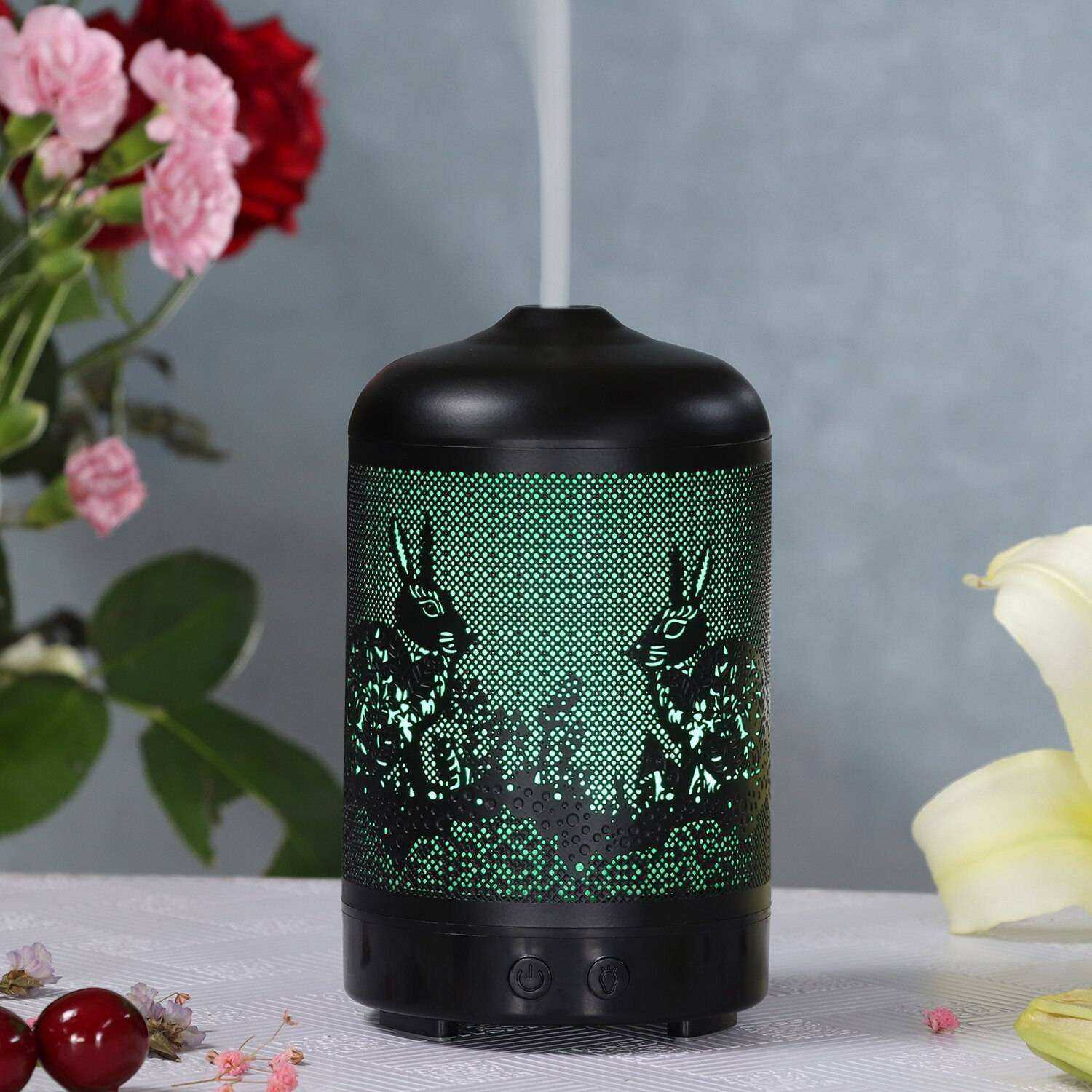 100ml Ultrasonic Air Humidifier Forest Deer 7 Color LED Aroma Diffuser