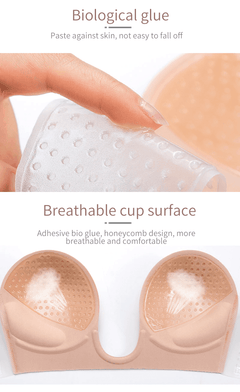 Invisible Backless Strapless Self-adhesive Deep U Push Up Bra