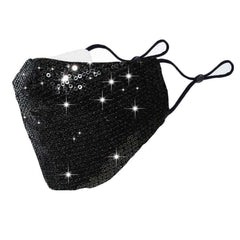 Women Reusable Washable Sequin Face Mask Dustproof