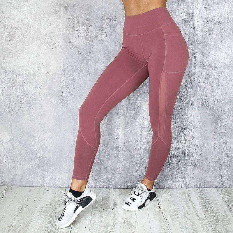 High Waist Mesh Yoga Leggings Women Running Pants Sportswear