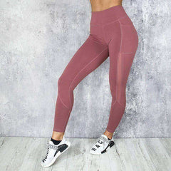 High Waist Mesh Yoga Leggings Women Running Pants Sportswear