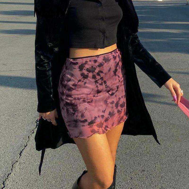 Aesthetics Ruffles A-line Pastel Goth High Waist Mini Skirtsie