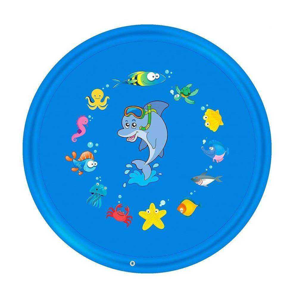 Kids Outdoor Lawn Beach Sea Animal Inflatable Water Sprinkler Play Mat