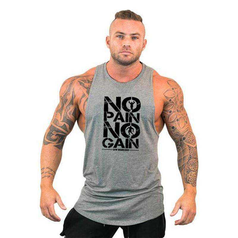 Men's Brand Gyms Clothing Bodybuilding Hooded Cotton Sleeveless Tank Top
