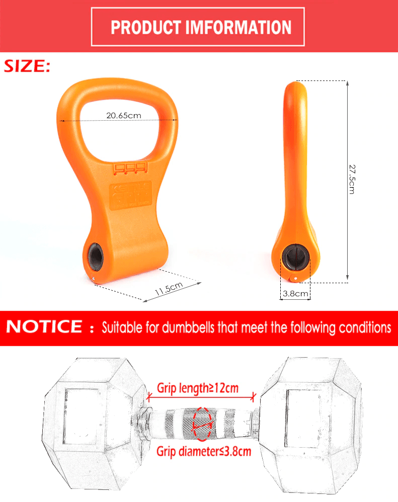 Unisex Adjustable Workout Kettle Bell Grip Dumbbell Equipment