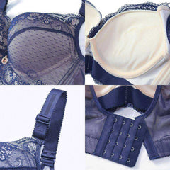 Women Lace Padded Push Up Bra Two Cup Underwire Brassiere