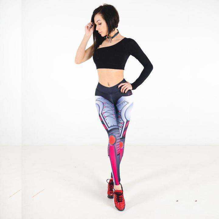 Cyber Design Print Push UP Fitness Leggings